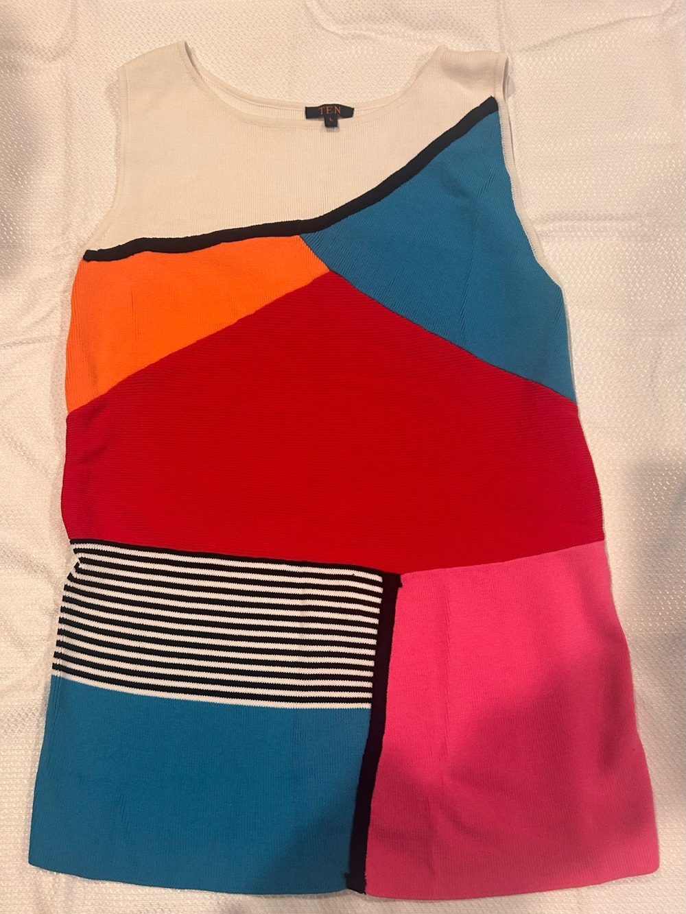 TEN Colorblock Abstract Sleeveless Tank Top - Multi